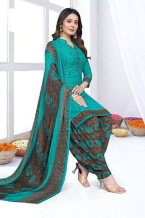 Women Cotton Blend Kurta Patiala Dupatta Set