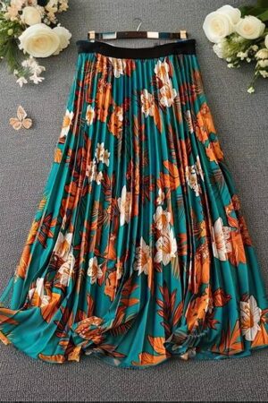 LOOKSHINE Women Floral Print A-line Multicolor Skirt