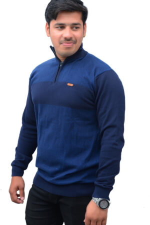 CottonAvenue Men Self Design High Neck Cotton Blend Multicolor