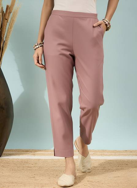 Women Regular Fit Multicolor Pure Cotton Trousers